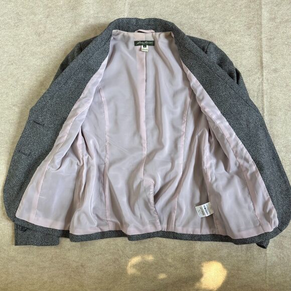 Eddie Bauer Gray Wool Blend Tailored Blazer Women’s 8 Classic Heritage Office - Picture 4 of 9
